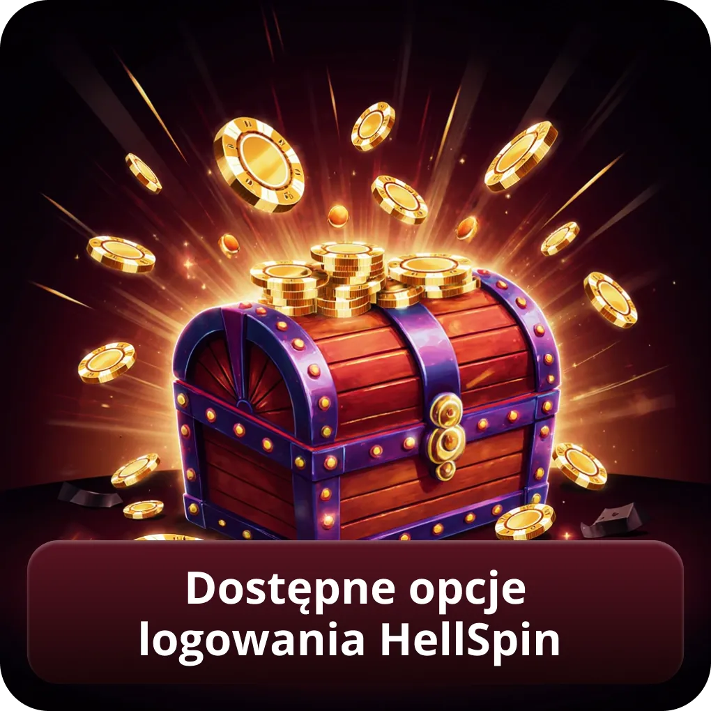 Dostępne opcje logowania Hellspin HellSpin login